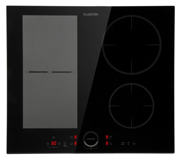 Klarstein Delicatessa 60 Hybrid, индукционен котлон за вграждане, 4 зони, 7000 W, черен