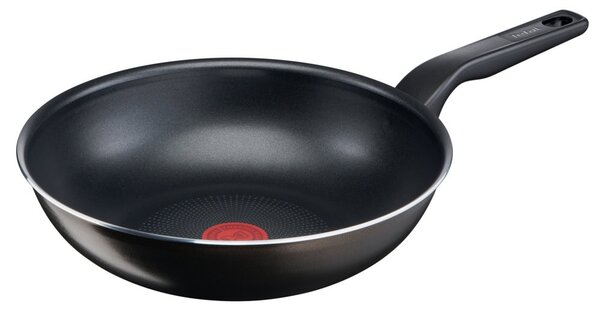 Уок тиган Tefal C3841953, алуминий, незалепващо покритие, диаметър 28 cm, черен