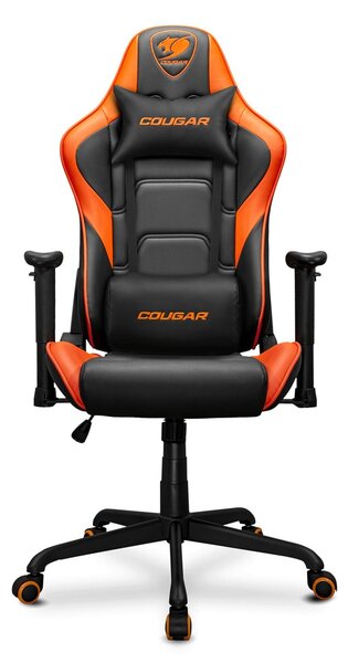 Геймърски стол Cougar Armor Elite, до 120 kg, Class 4 газов амортисьор, 2D регулируеми подлакътници, PVC кожа, черен