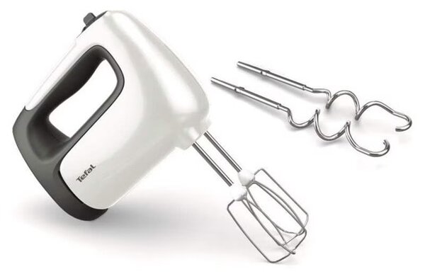 Миксер Tefal HT460138, 500W, 5 степени на работа, с турбо функция, бъркалки за тесто, бял