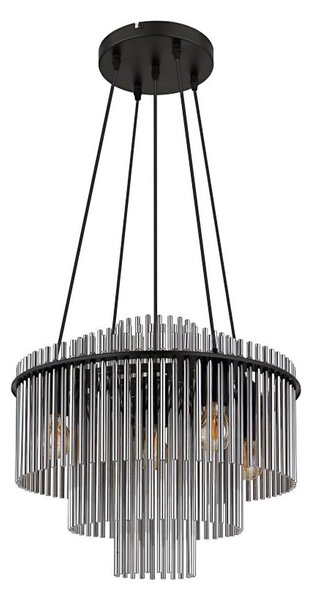 Globo 15698H1 - Полилей на кабел GORLEY 5xE27/60W/230V черен