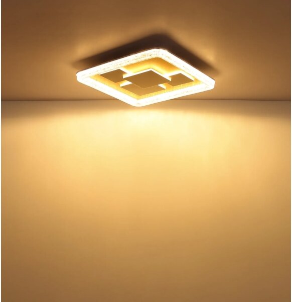 Globo 48476-40 - LED таванно осветително тяло LORAINE LED/40W/230V, 48,8 x 48,8 см, златисто