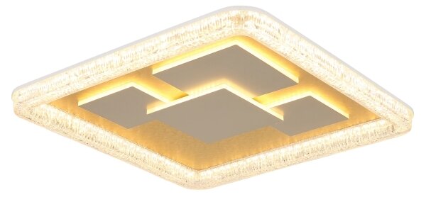 Globo 48476-40 - LED таванно осветително тяло LORAINE LED/40W/230V, 48,8 x 48,8 см, златисто