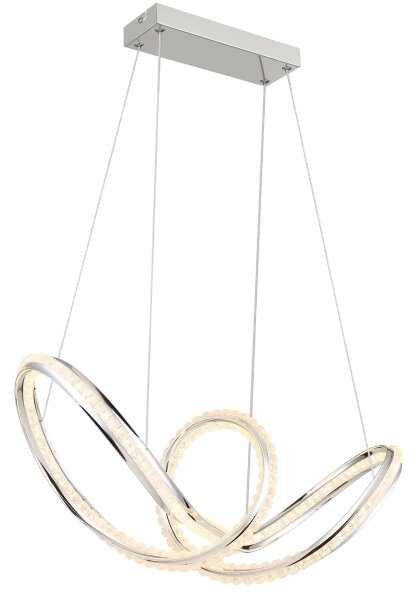 Globo 67440H - LED димируем полилей на кабел EVANGELINE LED/45W/230V лъскав хром+дистанционно управление