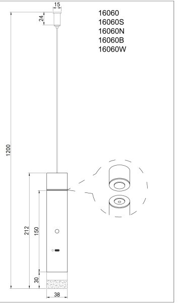 Globo 16060W - PELO, 2 в 1 презареждаемо LED осветително тяло, димируемо със сензорно управление, LED/2W/230/5V, бяло