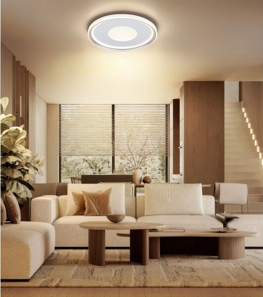 Globo 48558-60 - Димируемо LED таванно осветително тяело EILA LED/60W/230V Ø 59 см бежово + дистанционно управление