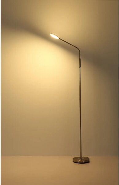 Globo 58504SN - LED димируема подова лампа с докосване SILVIO LED/6,5W/230V матов хром