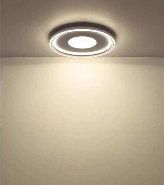 Globo 48558-60 - Димируемо LED таванно осветително тяело EILA LED/60W/230V Ø 59 см бежово + дистанционно управление