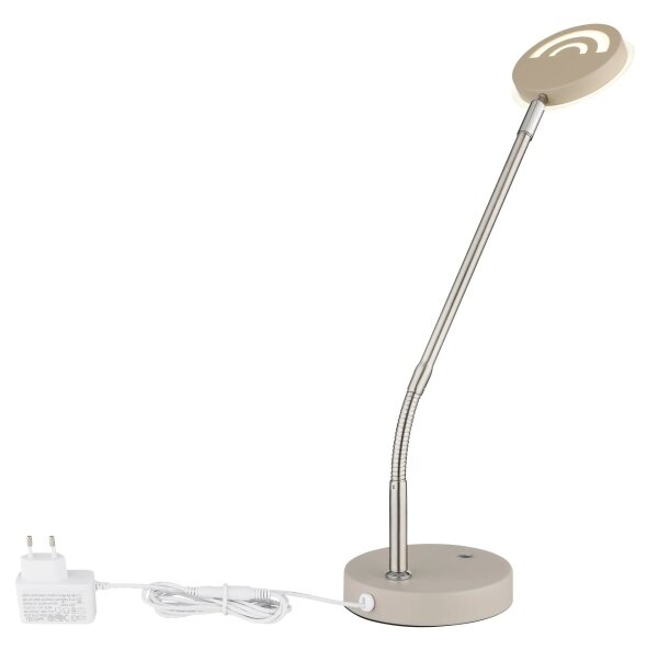 Globo 58504TSA - Сензорно димируема LED настолна лампа SILVIO LED/6,5W/230V бежова
