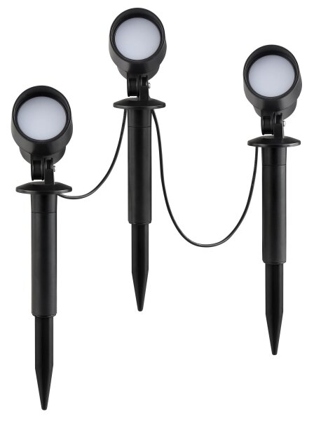Brilliant - Комплект от 3 външни LED лампи KAMARA LED/8,5W/230V IP44 черни