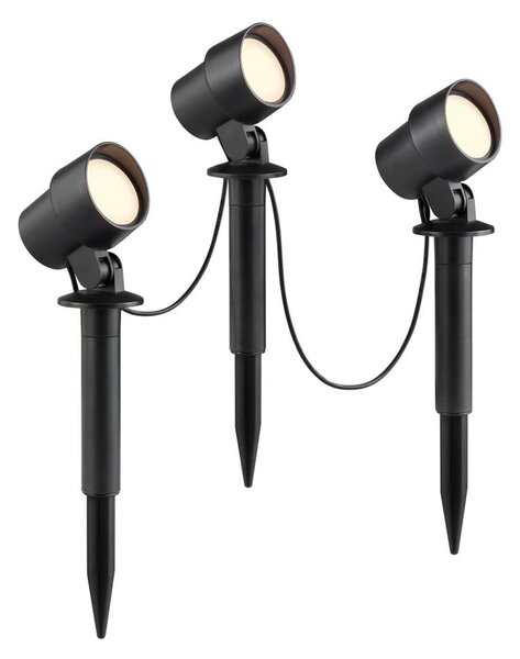 Brilliant - Комплект от 3 външни LED лампи KAMARA LED/8,5W/230V IP44 черни