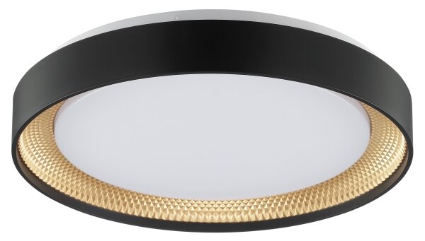 Brilliant - LED димируемо таванно осветително тяло WALDO LED/24W/230V черно/златно + дистанционно управление