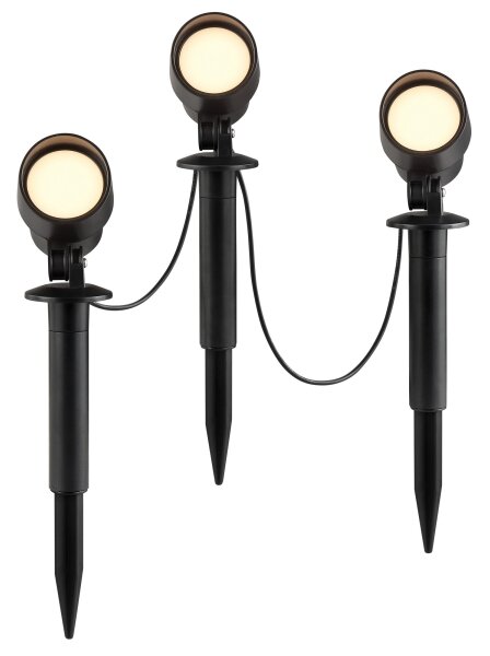 Brilliant - Комплект от 3 външни LED лампи KAMARA LED/8,5W/230V IP44 черни