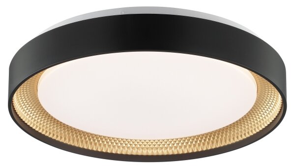 Brilliant - LED димируемо таванно осветително тяло WALDO LED/24W/230V черно/златно + дистанционно управление