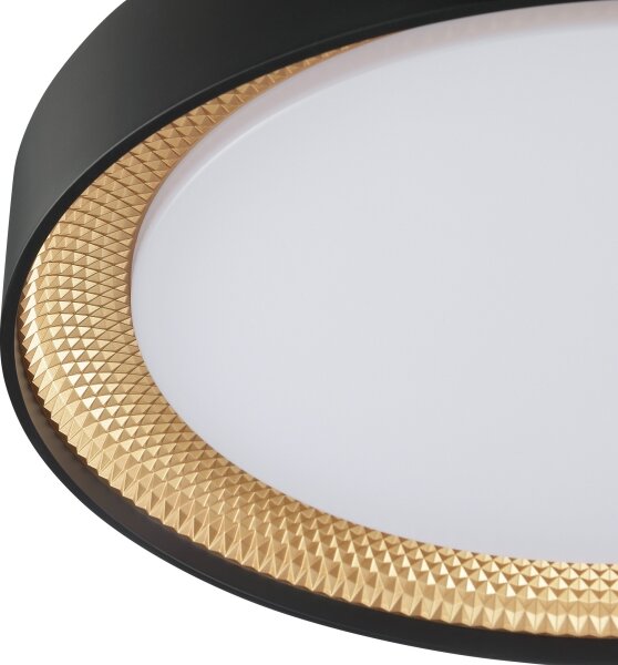 Brilliant - LED димируемо таванно осветително тяло WALDO LED/24W/230V черно/златно + дистанционно управление