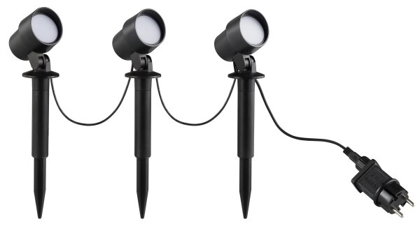 Brilliant - Комплект от 3 външни LED лампи KAMARA LED/8,5W/230V IP44 черни