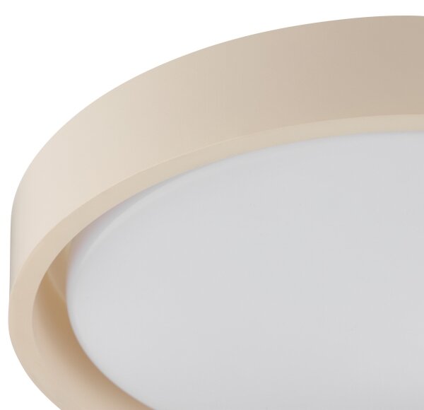Brilliant - LED таванен плафон SONORA, 12 W, 230 V, 3000 K (топла бяла), Ø 31 см, бежов
