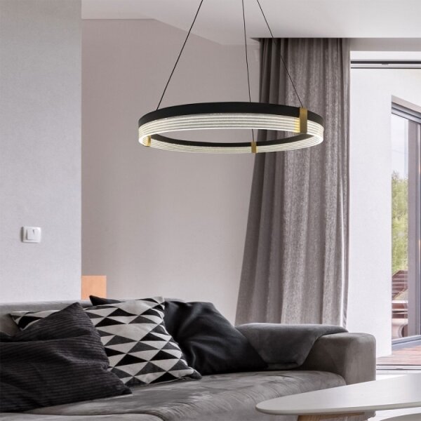 LED полилей на кабел TRIANGLE LED/40W/230V 3000/4000/6000K Ø 60 см черен