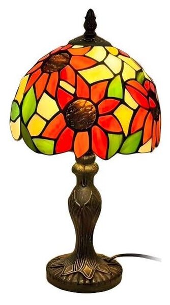 Brilagi - Тифани витражна настолна лампа SUNFLOWER 1xE27/60W/230V