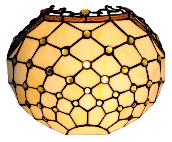 Brilagi - Tiffany витражно стенно осветително тяло, цвят слонова кост, 1xE14/40W/230V