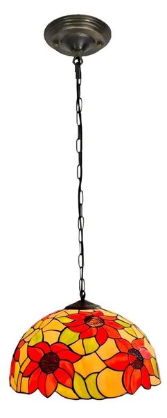 Brilagi - Tiffany витражен полилей на верига SUNFLOWER 1xE27/60W/230V Ø 40 см