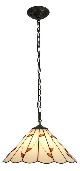 Brilagi - Тифани витражен полилей на верига FOLIA 1xE27/60W/230V диам. 40 см