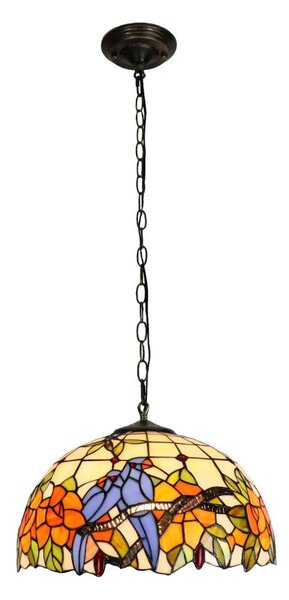 Brilagi - Тифани витражен полилей на верига JUNGLE 1xE27/60W/230V Ø 40 cm