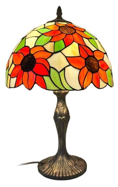 Brilagi - Тифани витражна настолна лампа SUNFLOWER 1xE27/60W/230V