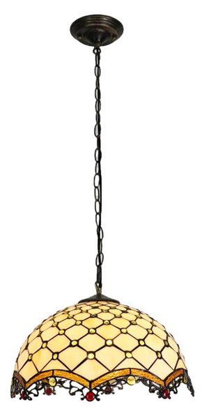 Brilagi - Тифани витражен полилей на верига IVORY 1xE27/60W/230V pr. 40 cm