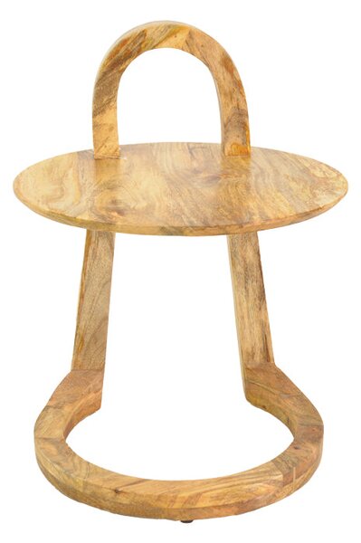 Странична маса Kallos масивно мангово дърво в естествен нюанс 45x45x60см