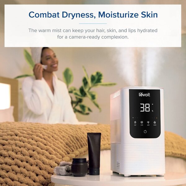 Овлажнител за въздух Levoit OasisMist 450S LUH-O451S-WEU, 40 м2, 280 W, 4.5 л, Ароматерапия, Автономия 45 часа, Бял
