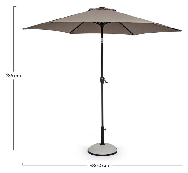 Кафяво-сив чадър ø 270 cm Kalife – Bizzotto