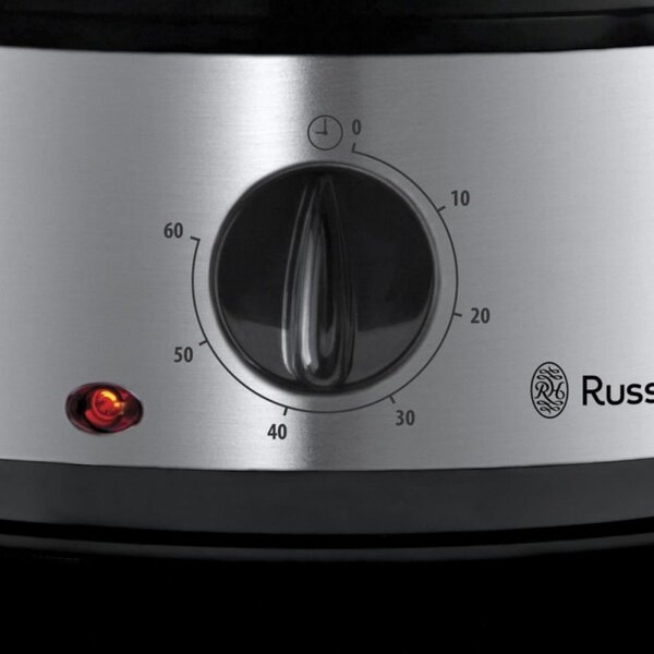 Уред за готвене на пара Russell Hobbs 19270-56, 800W, 3 нива, 9 литра, Таймер 60 мин, Инокс