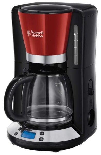 Кафемашина Russell Hobbs Victory 24031-56, 1100W, 1.25 л, Технология Whirltech, Таймер, Червен/черен