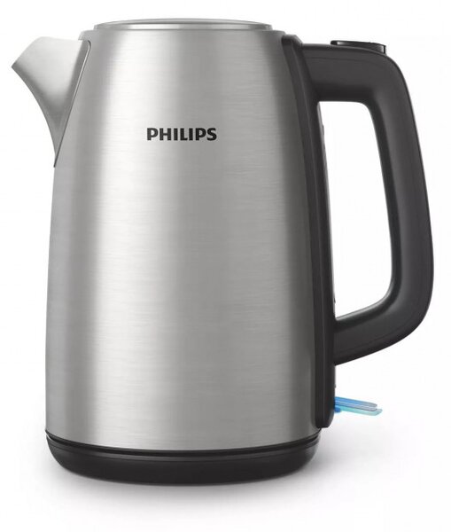 Електрическа кана Philips Viva Collection HD9351/90, 2200W, 1.7l, Метал, Автоматично изключване, Предпазване срещу прегаряне, Сив/черен