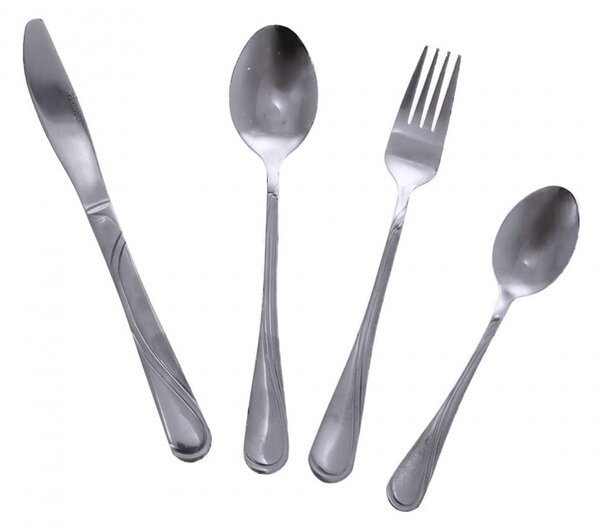 Комплект прибори за хранене Bohmann BH 7124MR, Кутия, Неръждаема стомана, 24 бр, Инокс
