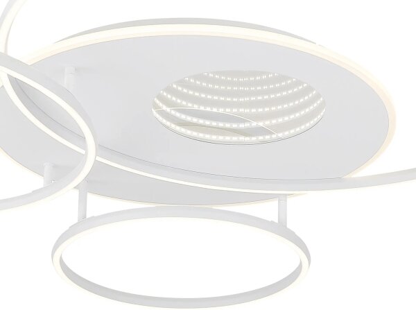 Globo 48466-70W-LED Димируемо таванно осветително тяло INVERTINA 70W/230V 105x26,5 cm сребристо+ДУ