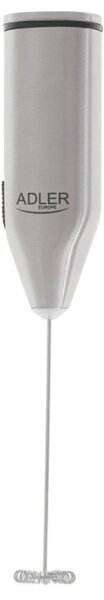 Миксер за фрапе на стойка Adler AD 4500, Бъркалка и корпус от инокс, 2хAA, Сребрист
