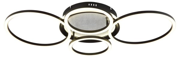 Globo 48477-40C - LED таванно осветително тяло ALVIS, 40 W, 230 V, 4000 K, 72 × 52 см, черно
