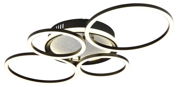Globo 48477-40C - LED таванно осветително тяло ALVIS, 40 W, 230 V, 4000 K, 72 × 52 см, черно