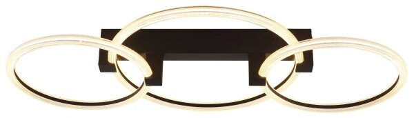 Globo 48050D2S - LED таванно осветително тяло FLETCHER LED/40W/230V 3000K 76x38 см черно