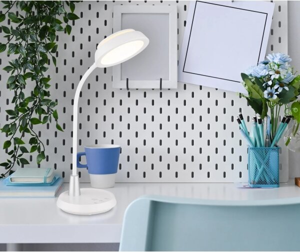 Globo 58496W - LED димируема сензорна настолна лампа KIRK LED/12W/230V бяла