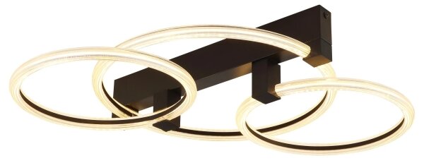 Globo 48050D2S - LED таванно осветително тяло FLETCHER LED/40W/230V 3000K 76x38 см черно