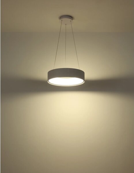 Globo 15924W - LED полилей на кабел KEMP LED/45W/230V диаметър 46 cm бял