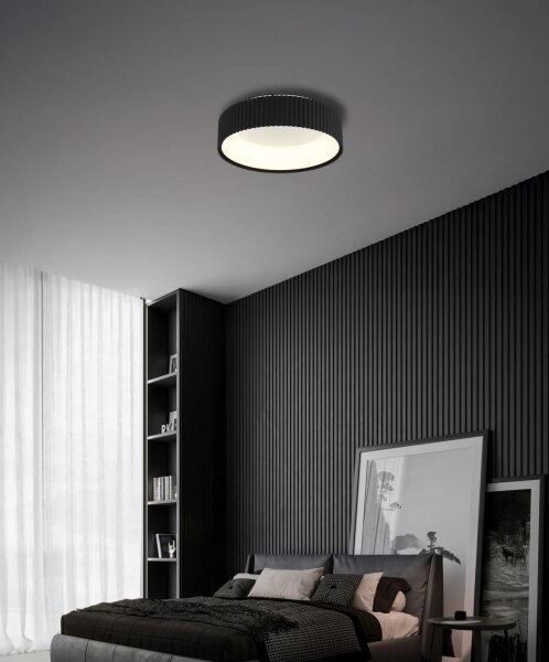 Globo 15924DS-LED таванно осветително тяло KEMP LED/45W/230V 2700/4000/6000K диам. 46 см черно