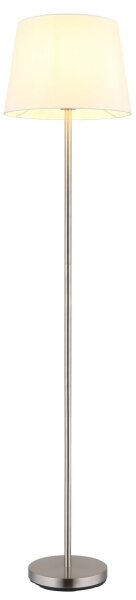 Globo 40100101 - Подова лампа JORIS 1xE27/40W/230V бяла/матов хром