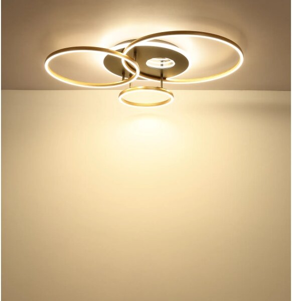 Globo 48466-54 - димируемо LED таванно осветително тяло INVERTINA 54W/230V 90x70 см черно + дистанционно управление