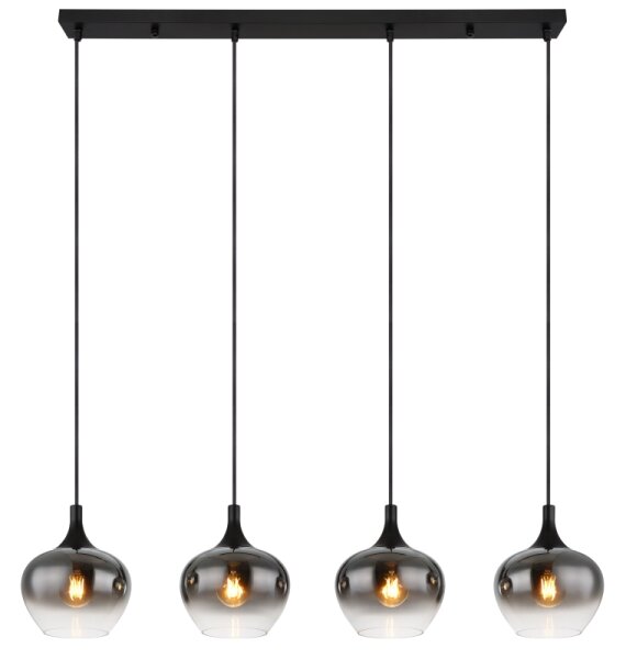 Globo 15548-4H - Полилей на кабел MAXY 4xE27/40W/230V черен