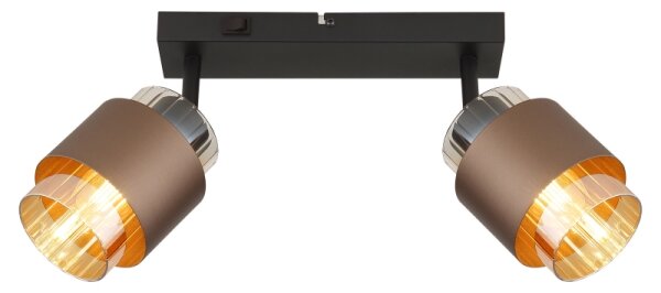 Globo 15560-2C - Точково осветително тяло MILLEY 2xE27/40W/230V черно/бронзово