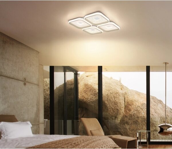 Globo 48097-60 - Димируемо LED таванно осветително тяло MOSAIKO LED/55W/230V 54x54 cm+дистанционно управление
